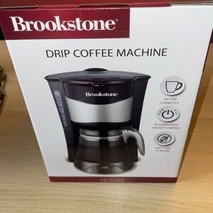 NEW Brookstone Drip coffee Machine 10 cups.